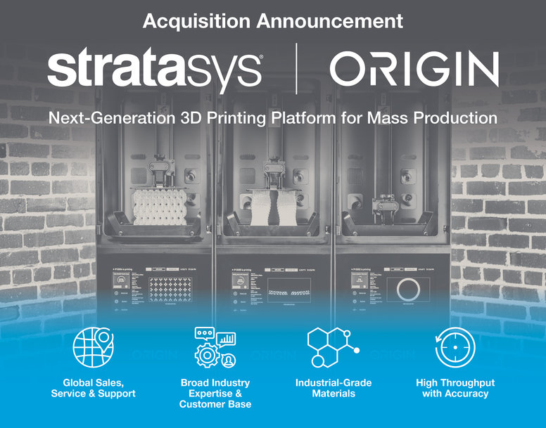 STRATASYS TO ACQUIRE ORIGIN, BRINGING NEW ADDITIVE MANUFACTURING PLATFORM TO POLYMER PRODUCTION